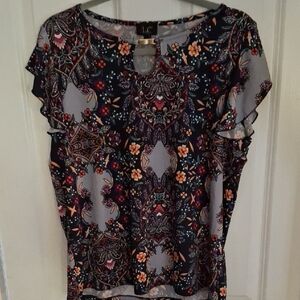 LC Lauren Conrad Multicolor Floral Blouse